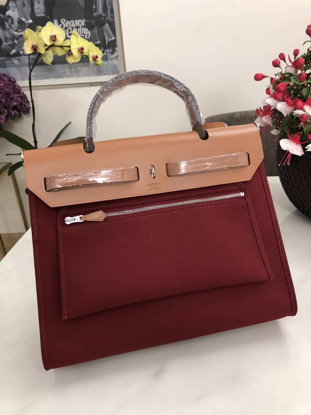 H**me5 Bag Replica 31 Canvas Leather HerBag