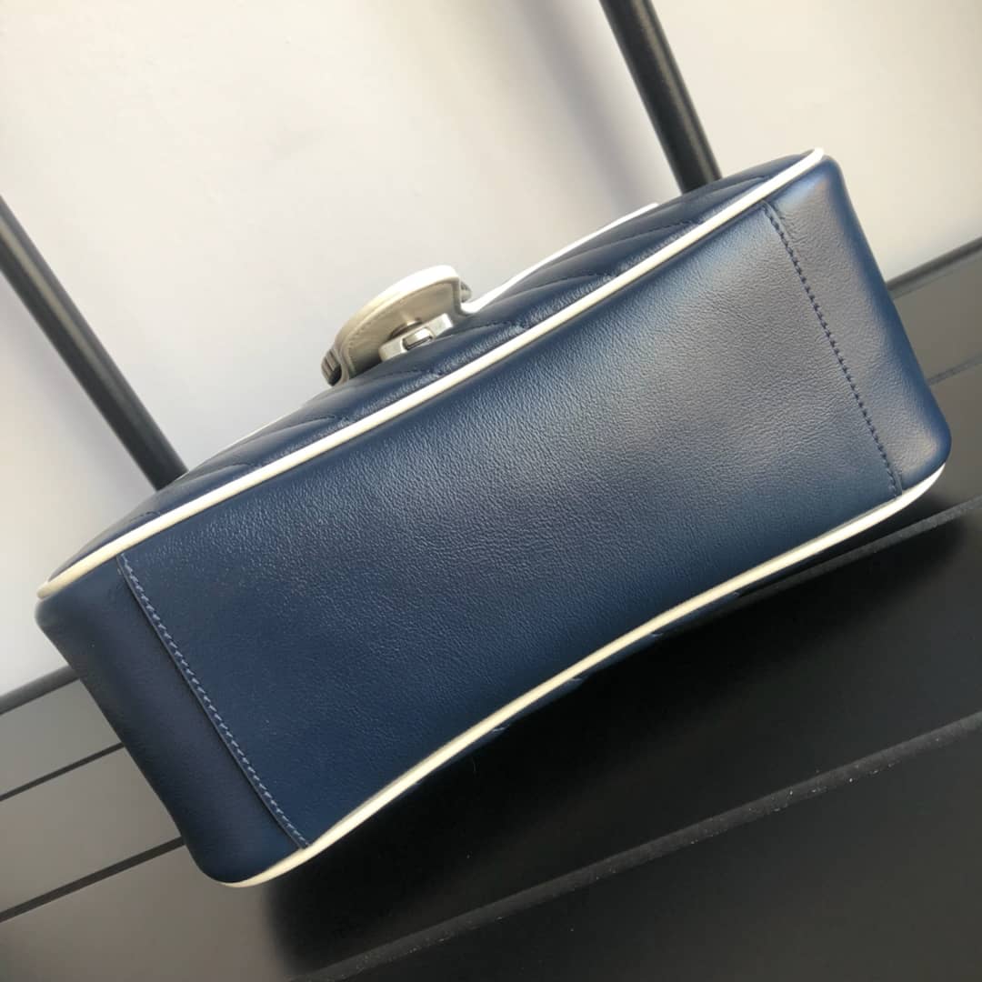 Gvc*1 Marmont Dupe Small Handle Shoulder Bag Replica Blue 498110