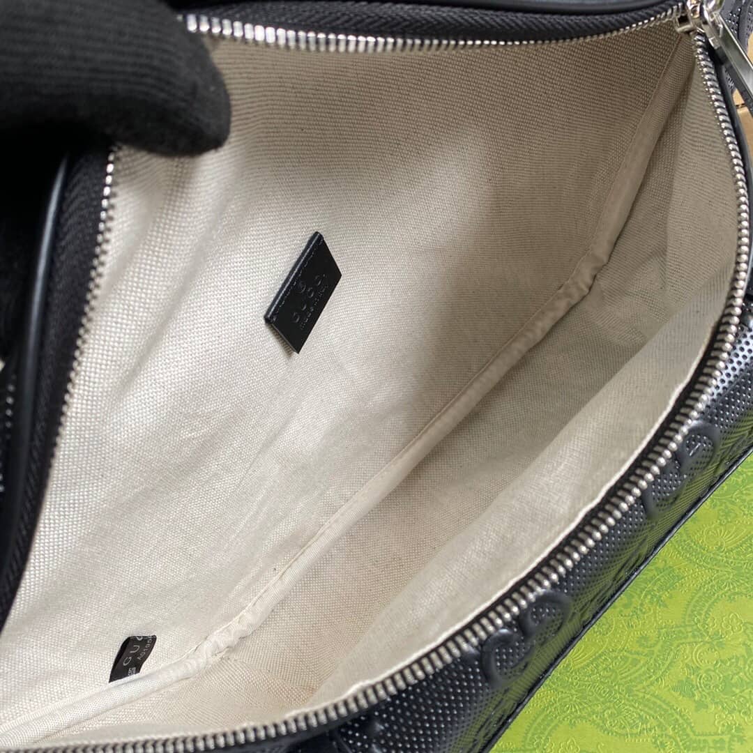 Gvc*1 GG Embossed Belt Bag Replica White 645093
