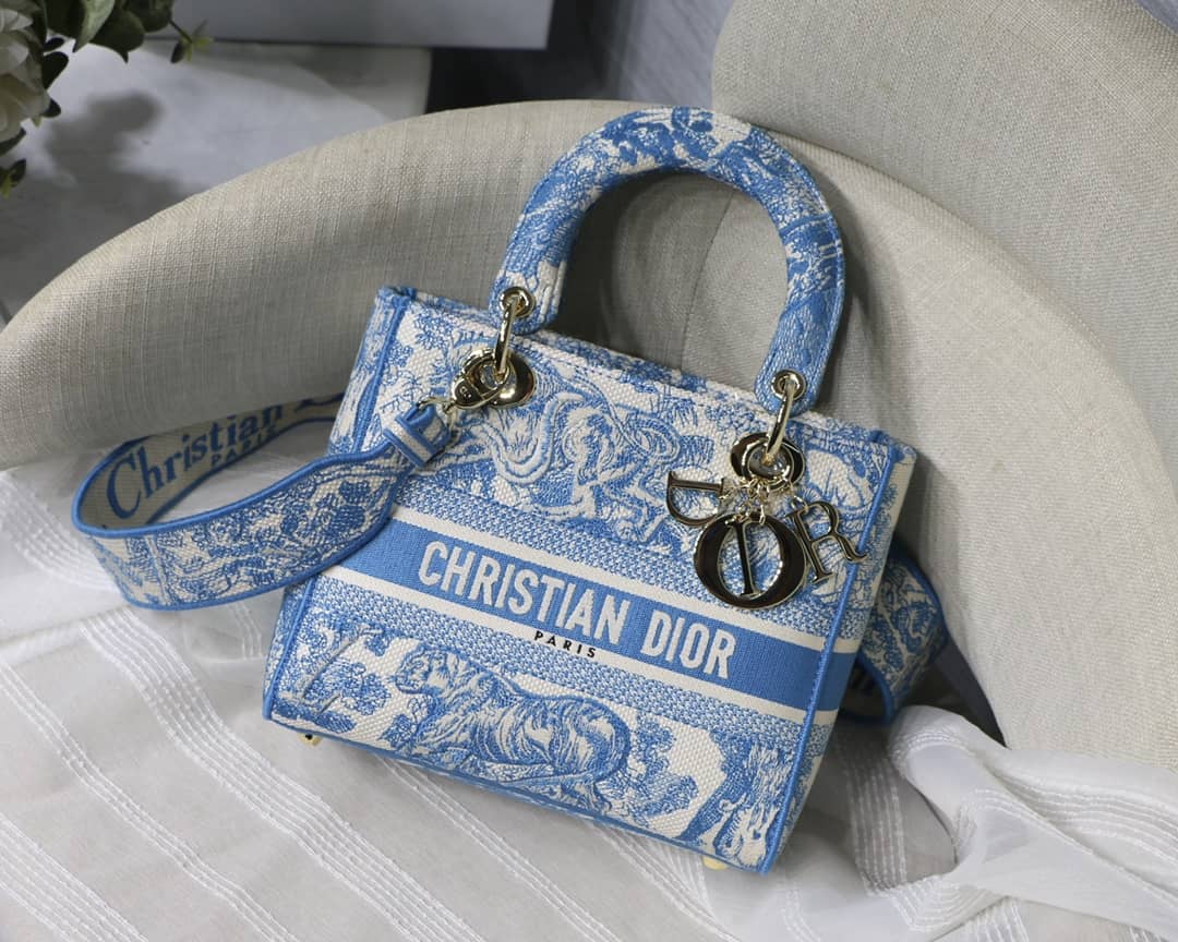 Lady D10r Dupe 24CM Paisley Embroidery Lady D-Lite Bag