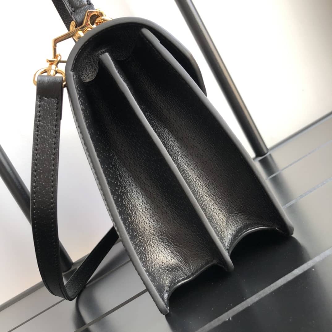 Gvc*1 Ophidia Small Top Handle Bag Replica Black 651055