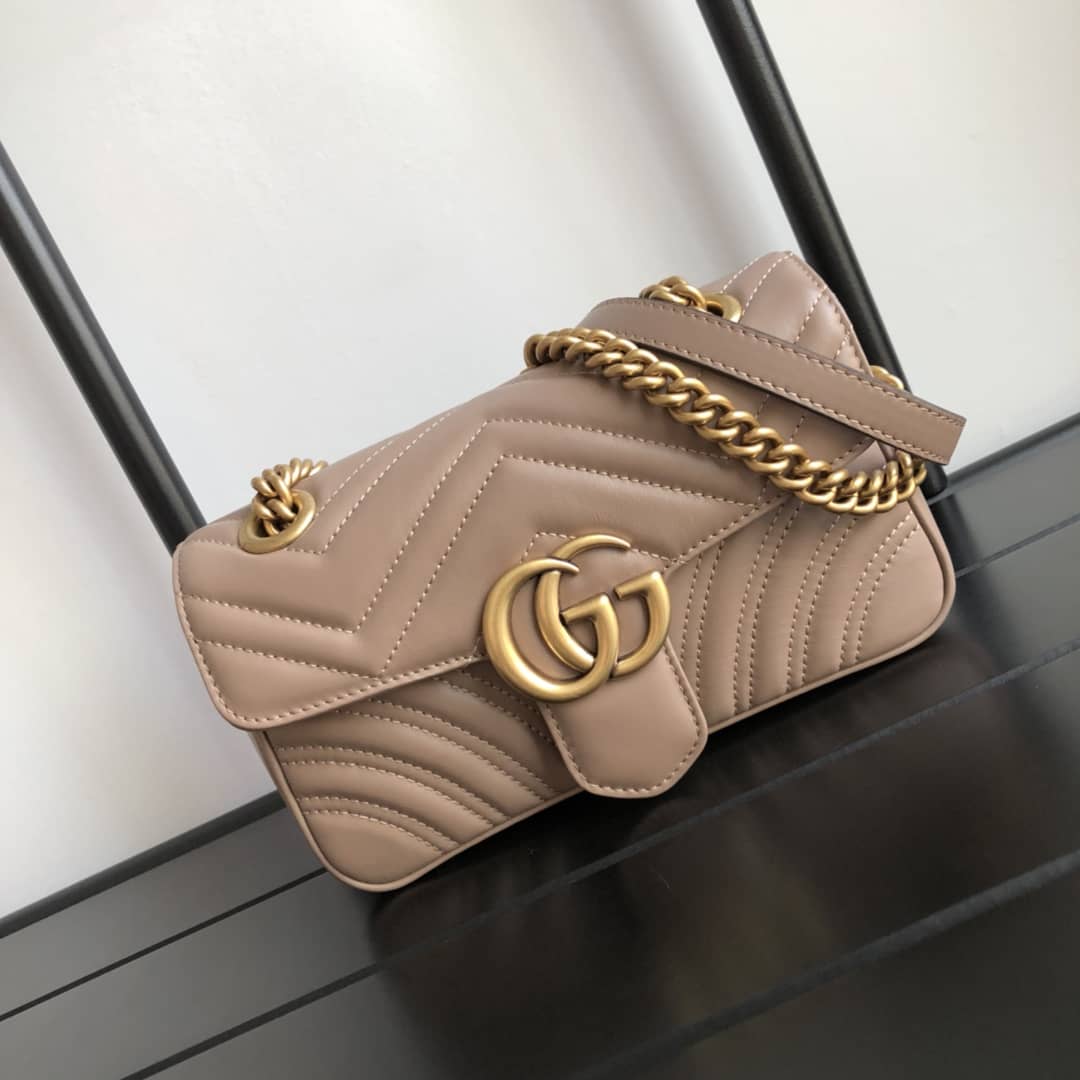 Gvc*1 GG Marmont Mini Matelasse Shoulder Bag Replica Khaki 446744