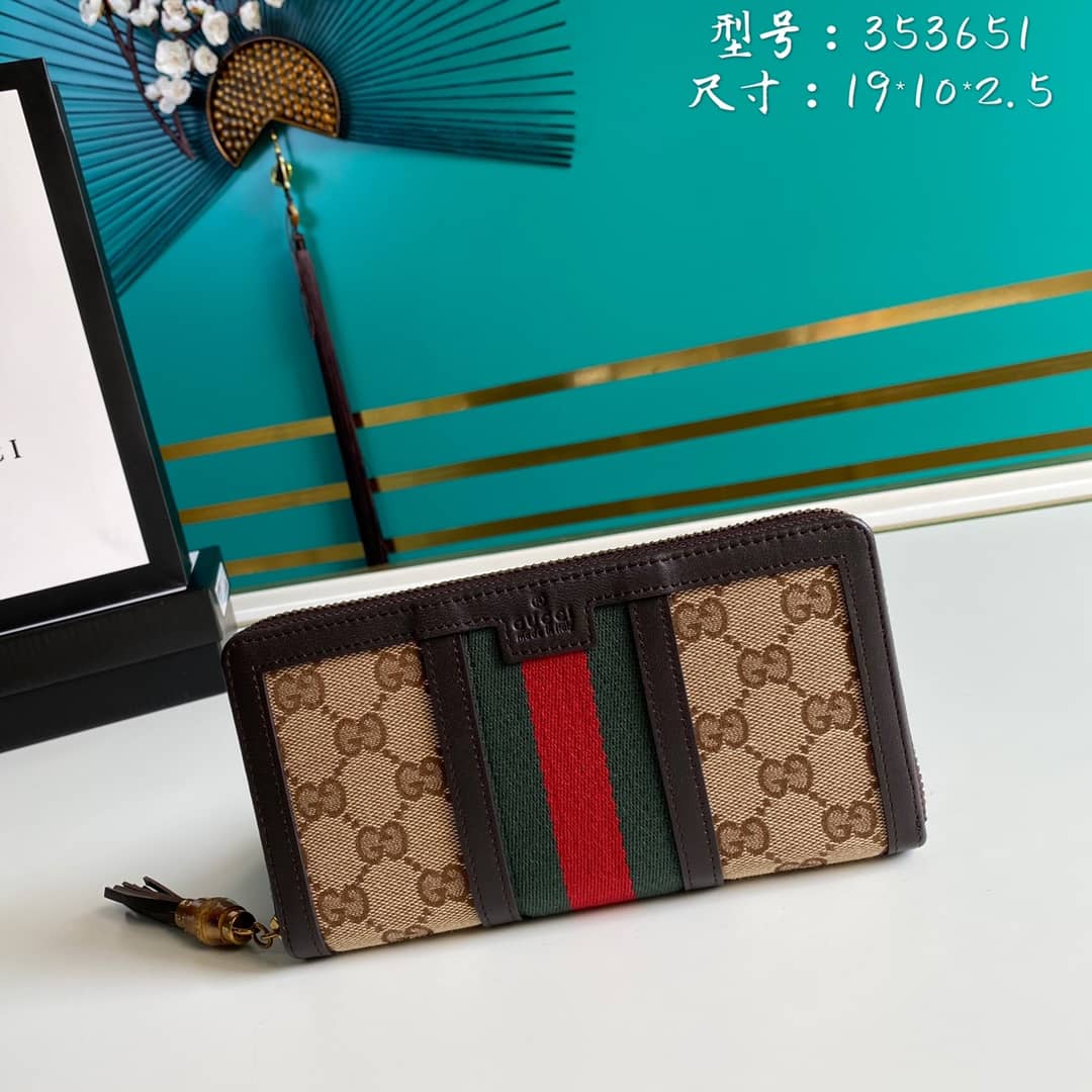 Gvc*1 Rania Original GG Zip Around Wallet Replica 353651