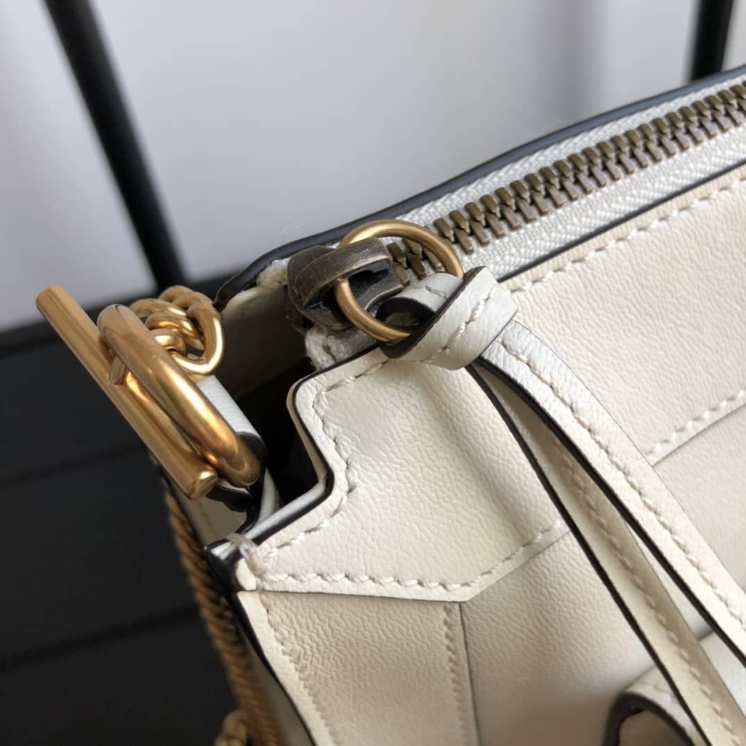Gvc*1 Small Shoulder Bag With Double G Replica White 648999