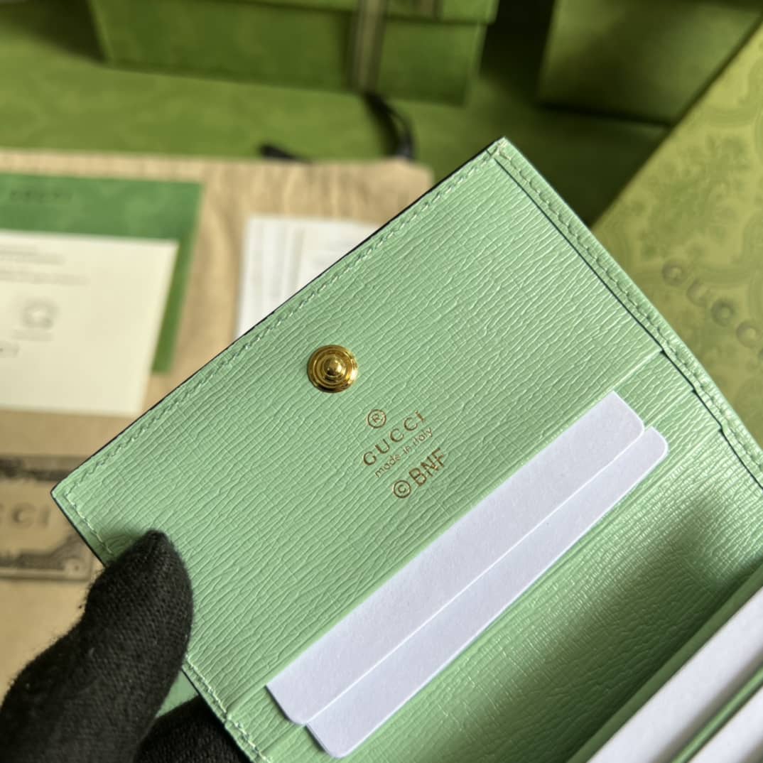 Gvc*1 Star Bananya Print Card Case Pale Green 701009 Replica Wallet