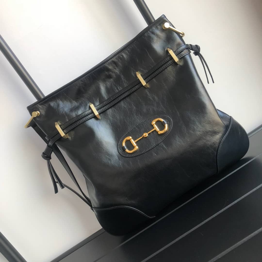 Gvc*1 1955 Horsebit Messenger Bag Replica Black 602089