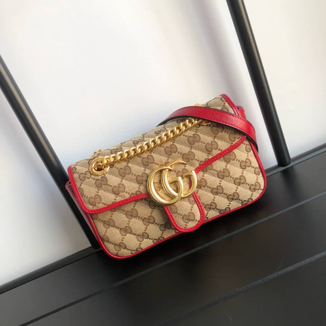 Gvc*1 GG Marmont Mini Matelasse Shoulder Bag Replica White 446744