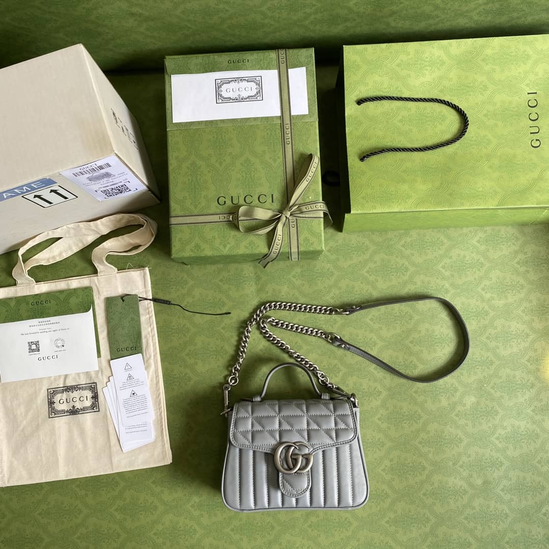 Gvc*1 Marmont GG Mini Top Handle Bag Replica 583571