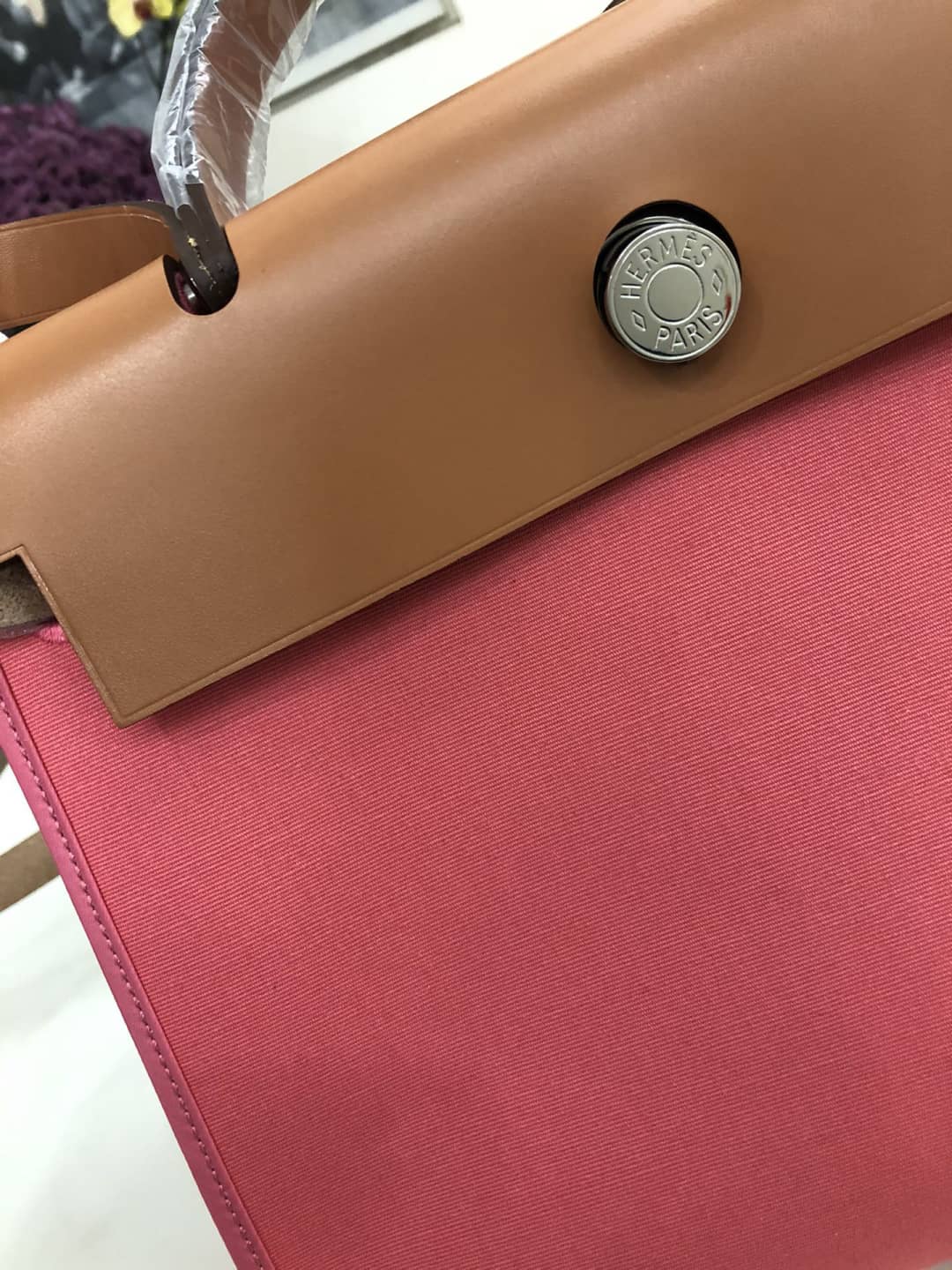 Replica H**me5 Birkin Bag 31 Canvas Leather HerBag