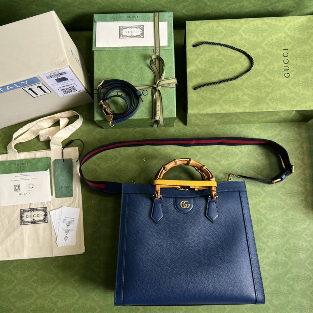 Gvc*1 Diana Medium Blue 678842 Replica Tote Bag