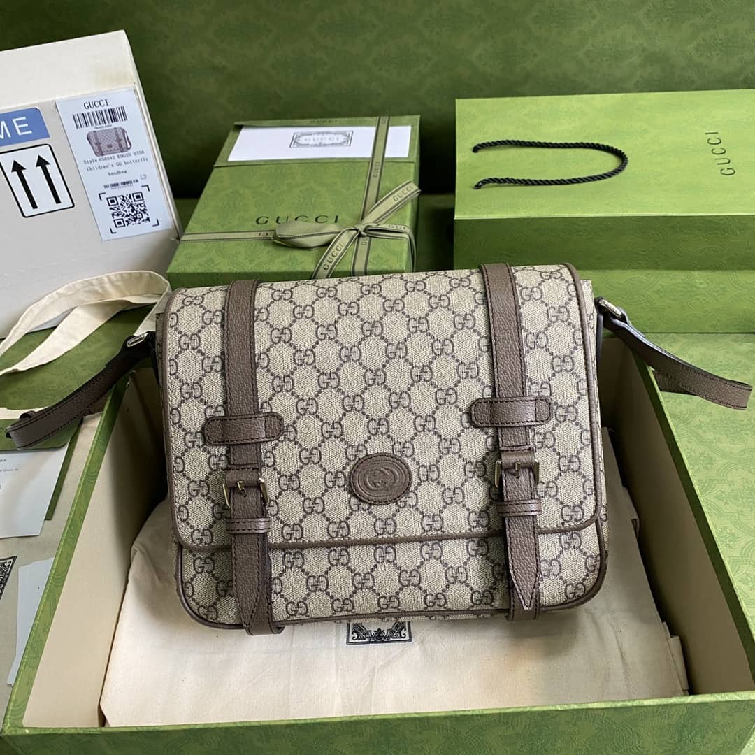Gvc*1 Mens GG Svp*me Canvas Messenger Bag Replica 658542