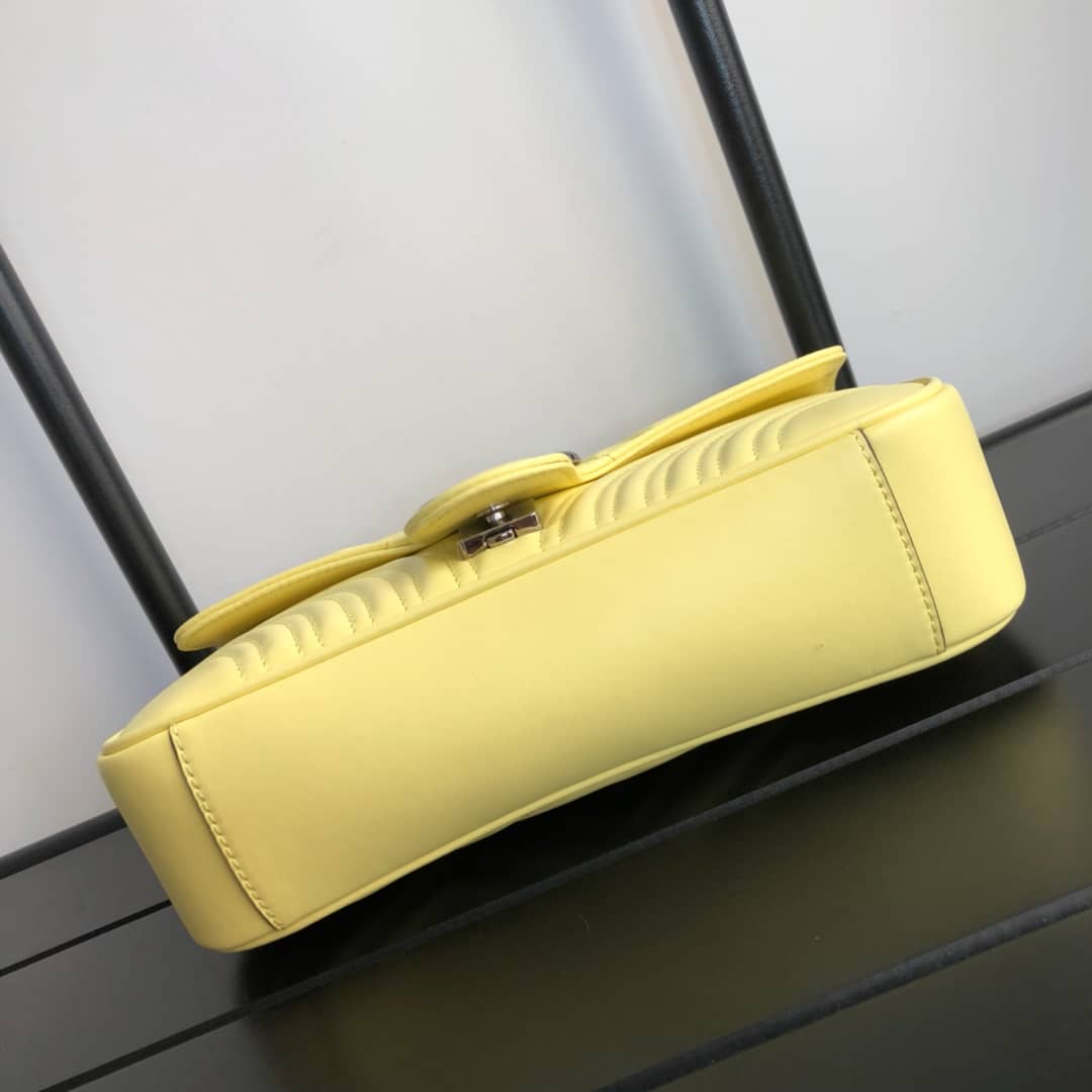 Gvc*1 GG Marmont Matelasse Shoulder Bag Replica Yellow 443497