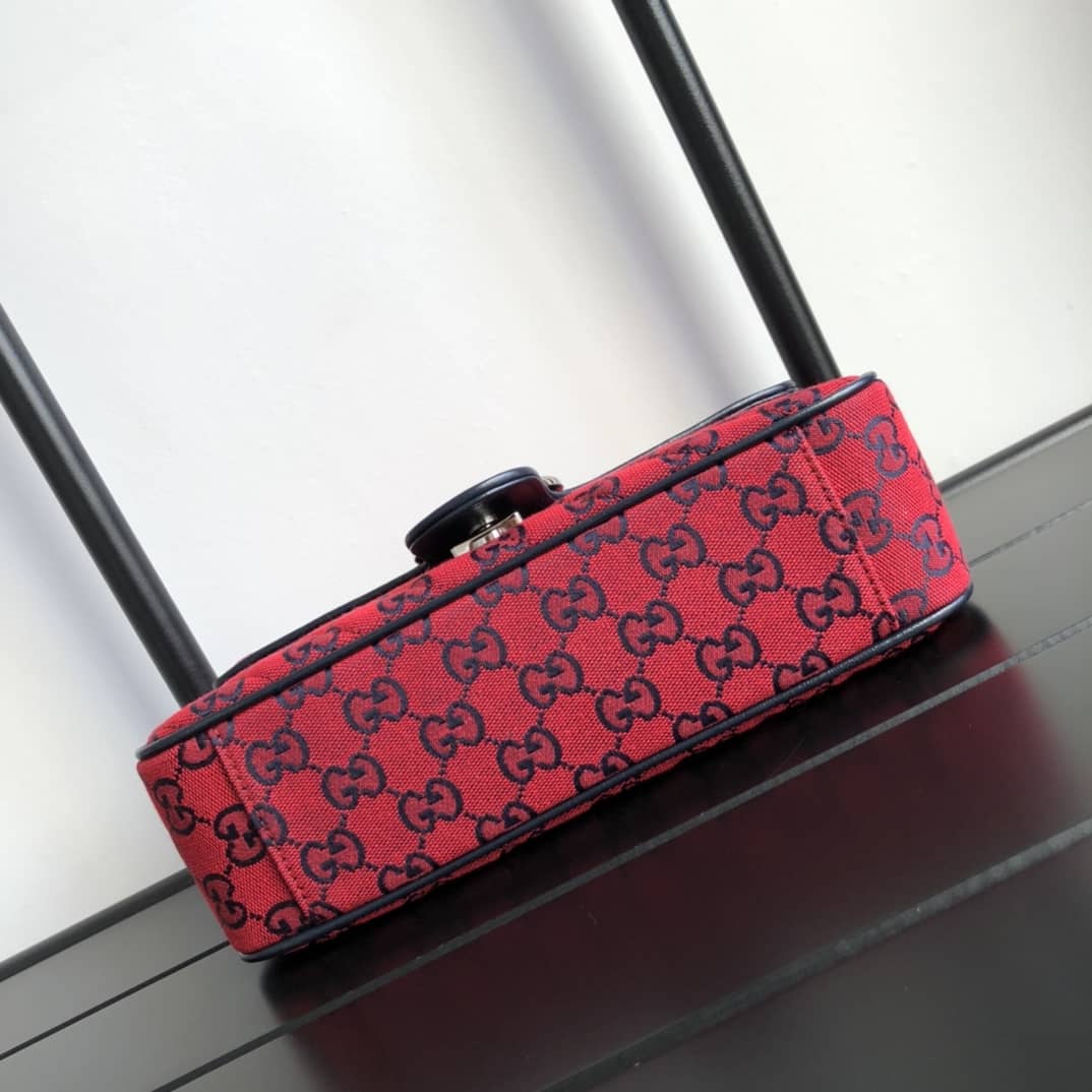 Gvc*1 GG Marmont Matelasse Shoulder Bag Replica Red 443497