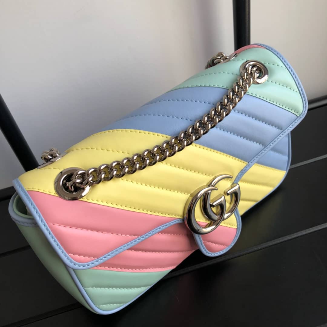 Gvc*1 GG Marmont Matelasse Shoulder Bag Replica Colorful 443497