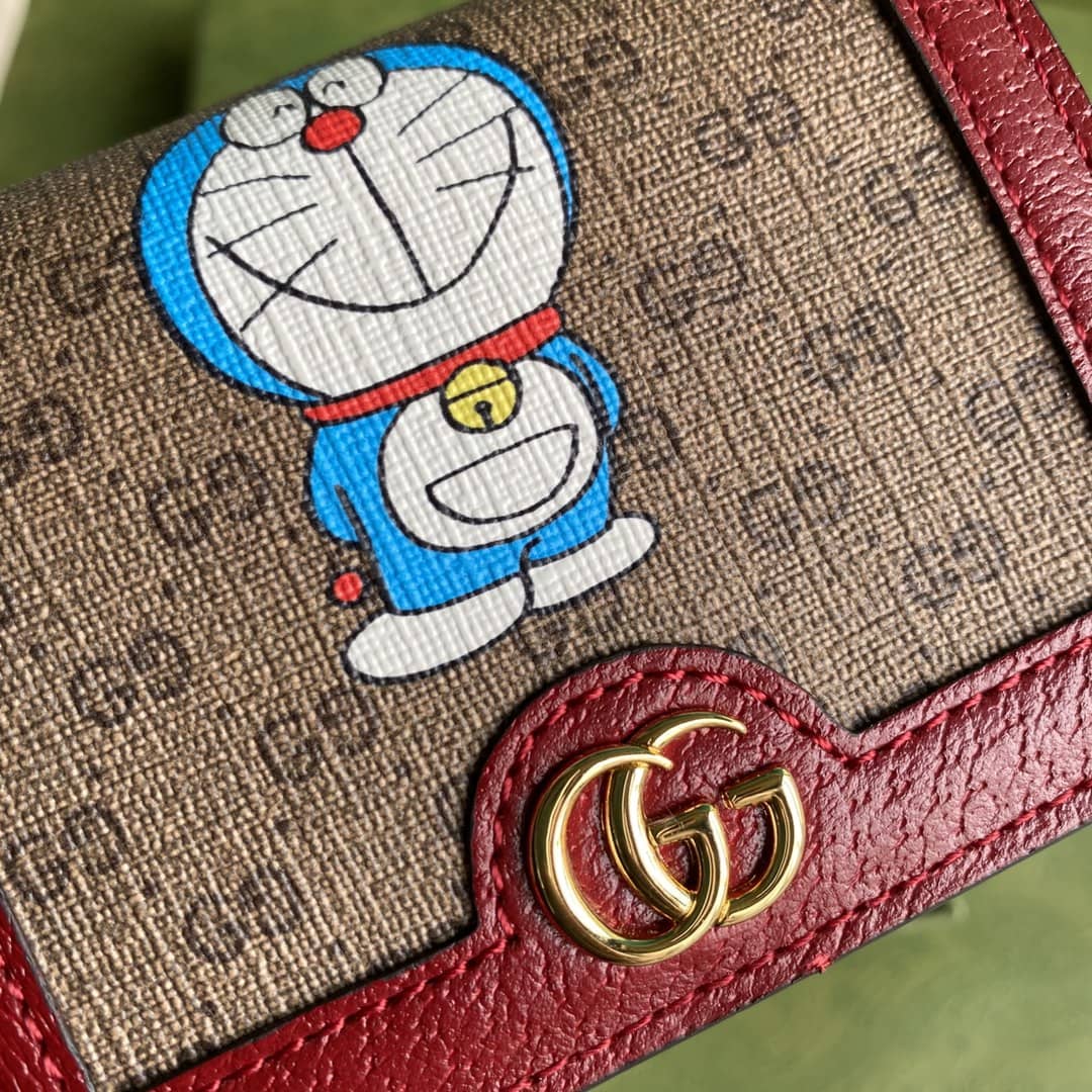 Gvc*1 x Doraemon GG Svp*me Mini Folded Wallet Replica 647788