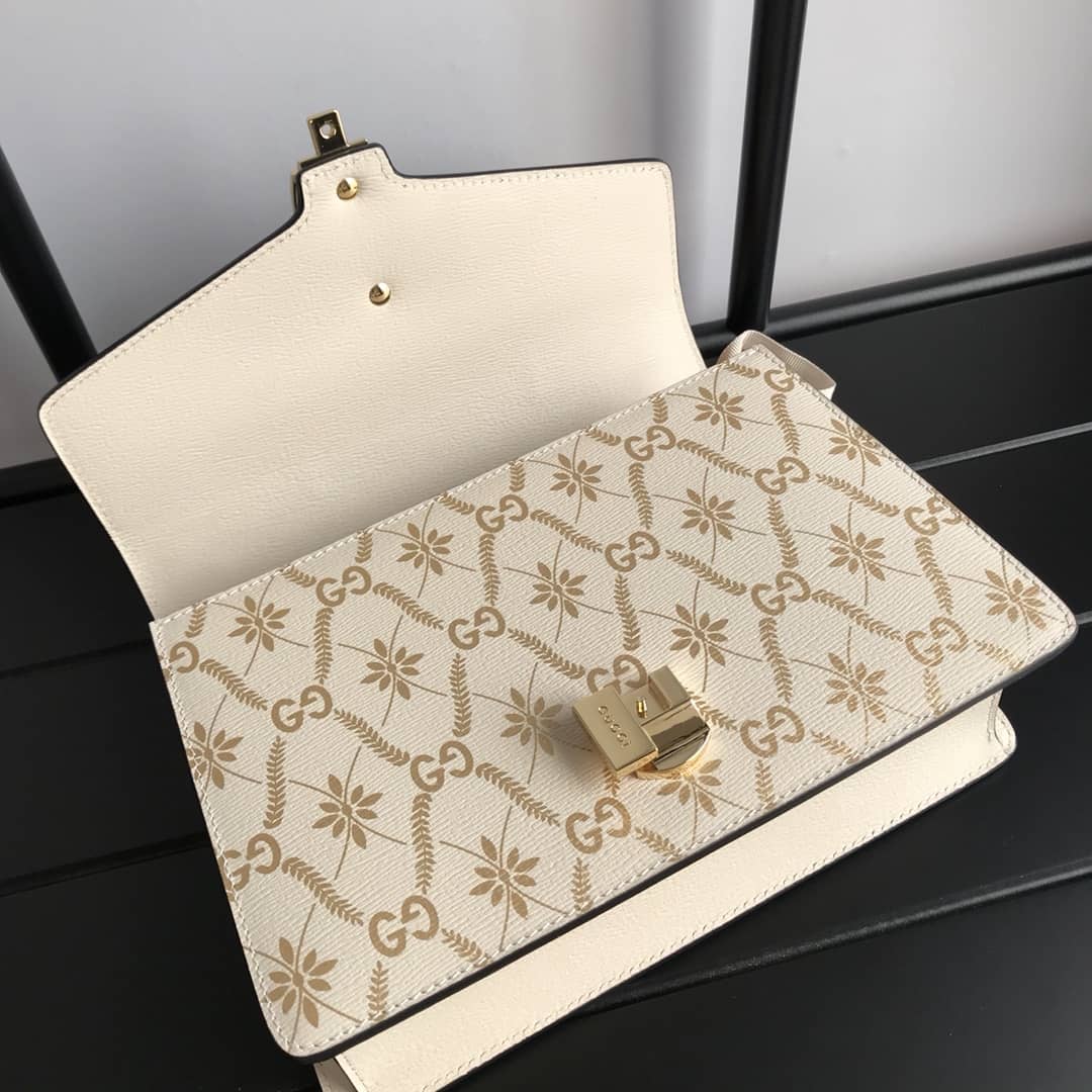 Gvc*1 Sylvie Small Leather Shoulder Bag Replica Beige 524405