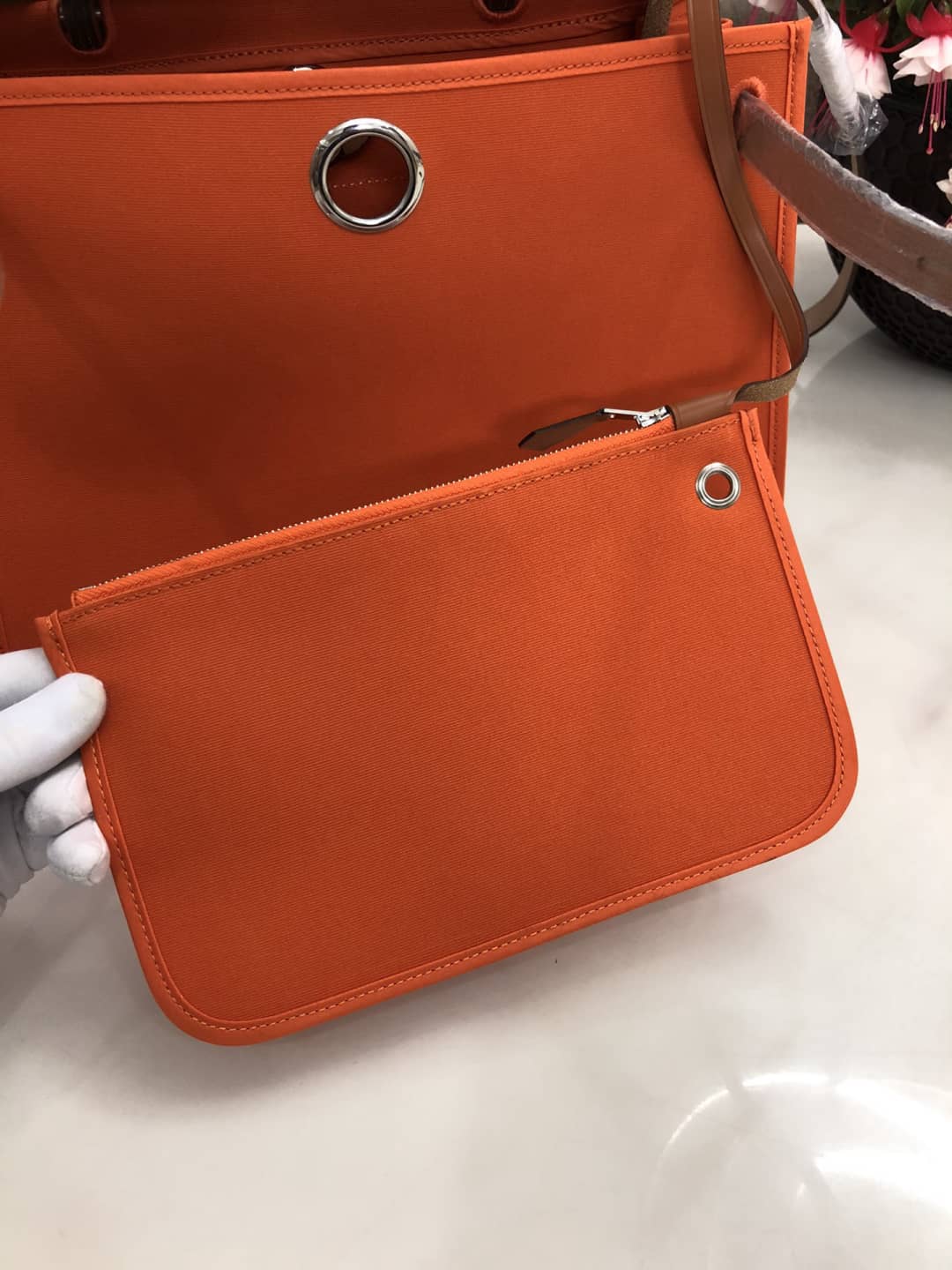 H**me5 Bag Replica 31 Canvas Leather HerBag