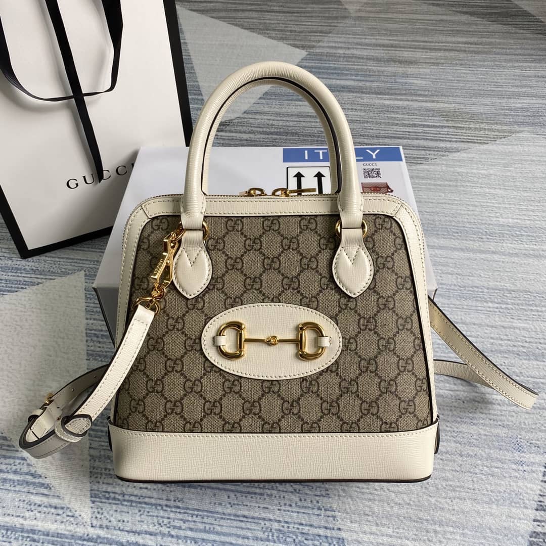 Gvc*1 1955 Horsebit Polkadot Handle Bag Replica 621220