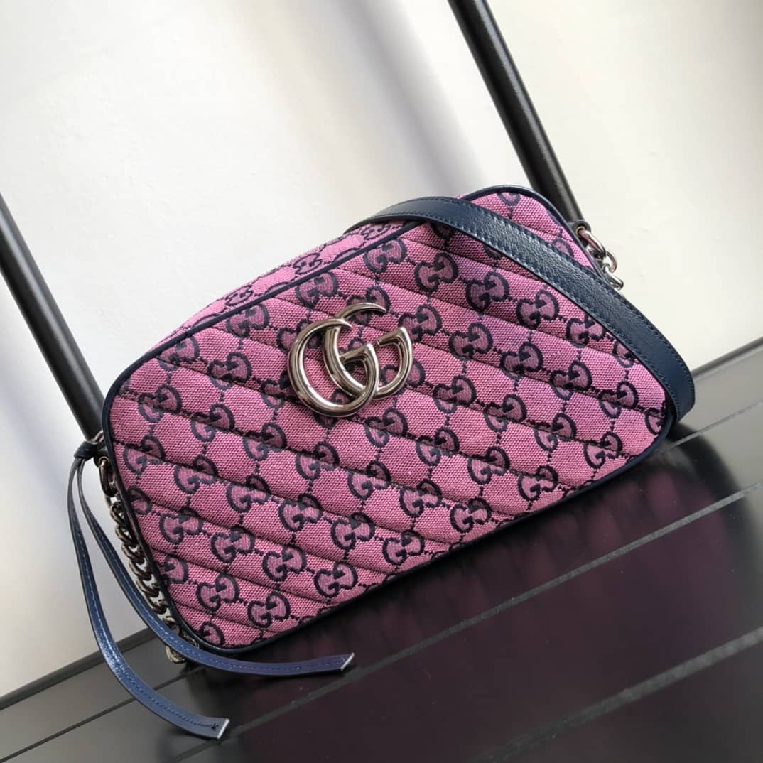 Gvc*1 Handbag Dupes GG Marmont Small Shoulder Handbag Camera Bag Replica Pink 447632