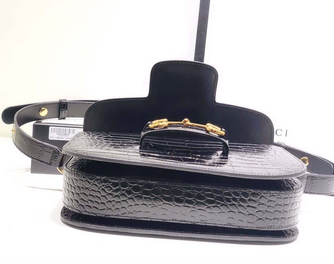 Gvc*1 Horsebit 1955 Shoulder Bag Replica Black 602204