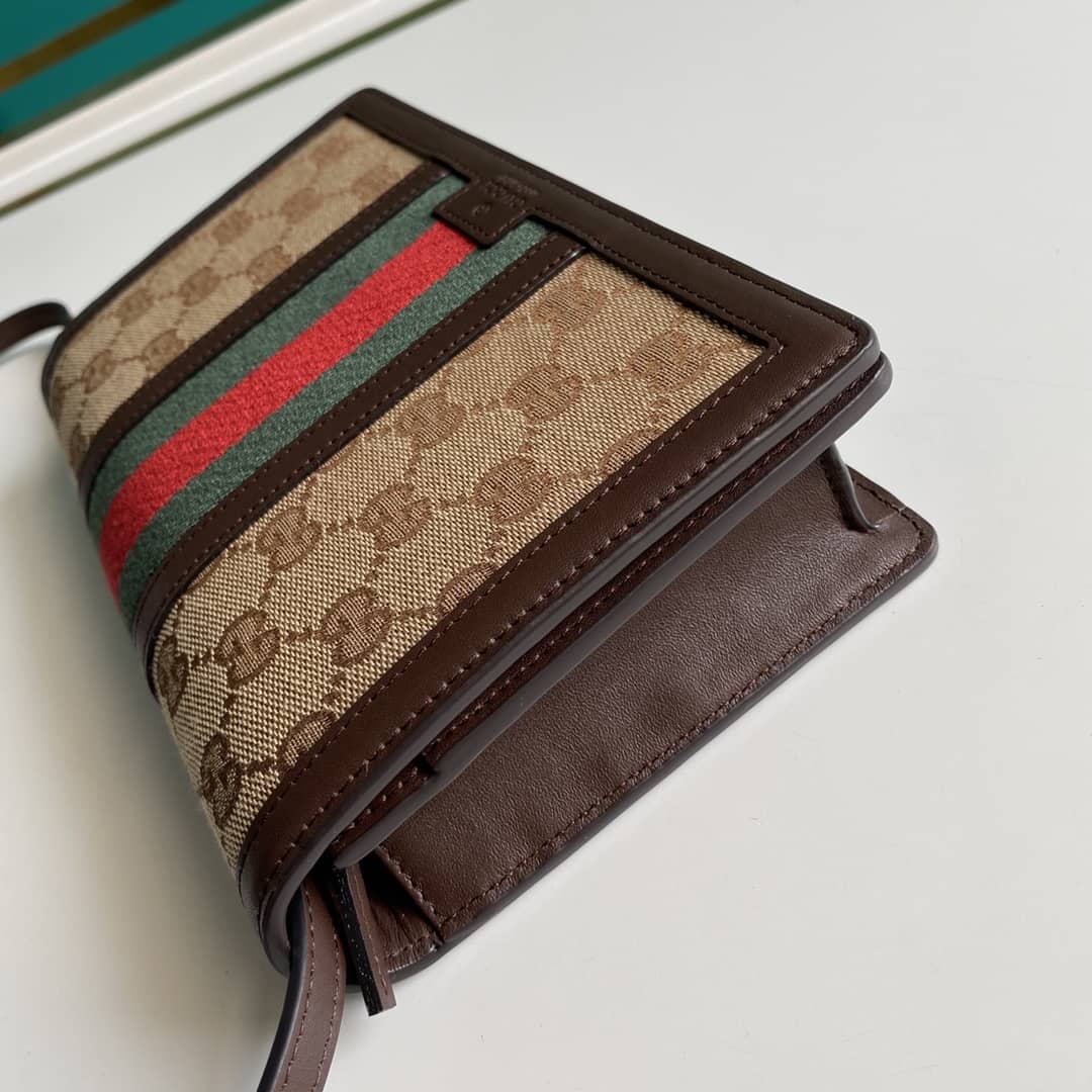 Gvc*1 GG Crossbody Bag Web Stripe Wallet Replica 409439