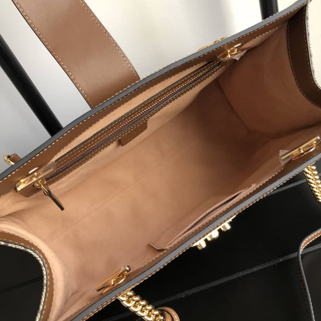 Gvc*1 Padlock Medium GG Svp*me Shoulder Bag Replica Brown 479197