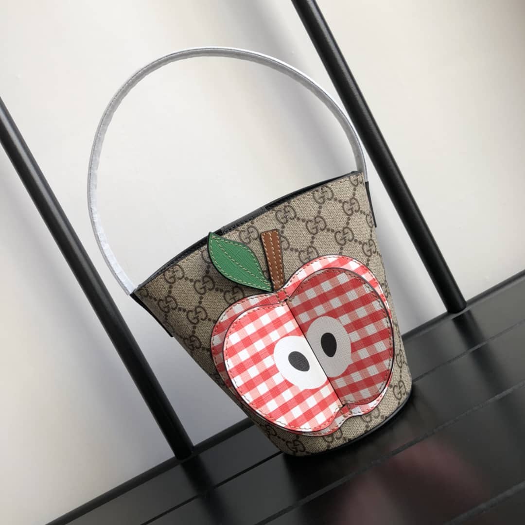 Gvc*1 Kids GG Svp*me Apple Bucket Bag Replica 653954