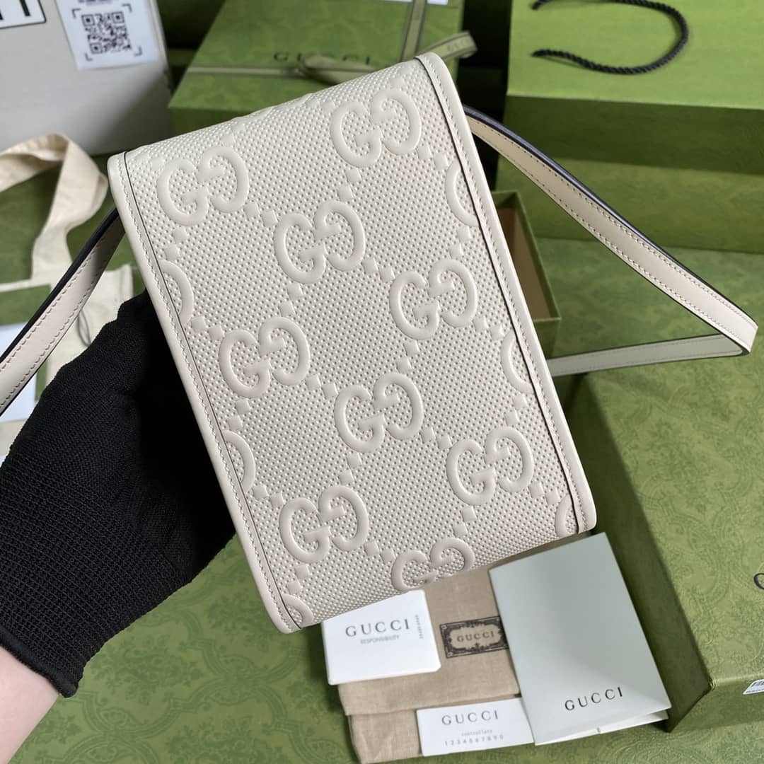 Gvc*1 GG Embossed Mini Phone Bag Replica 625571