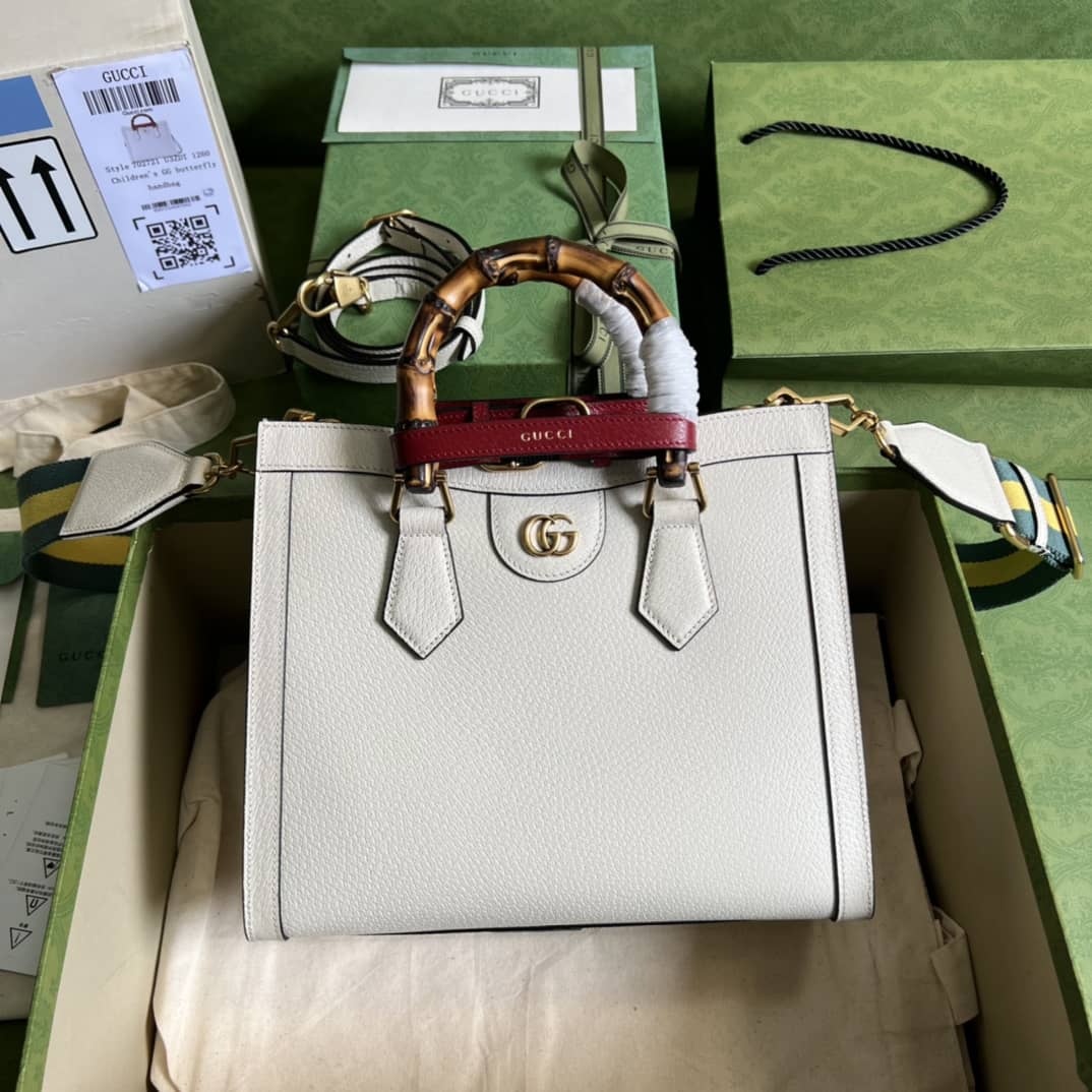 Gvc*1 Diana Small Tote White 702721 Replica Bag