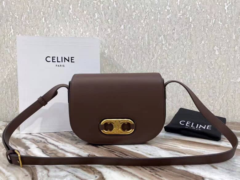 Ce1i*e Triomphe Bag Dupe Medium Maillon Triomphe Calfskin Replica Bag