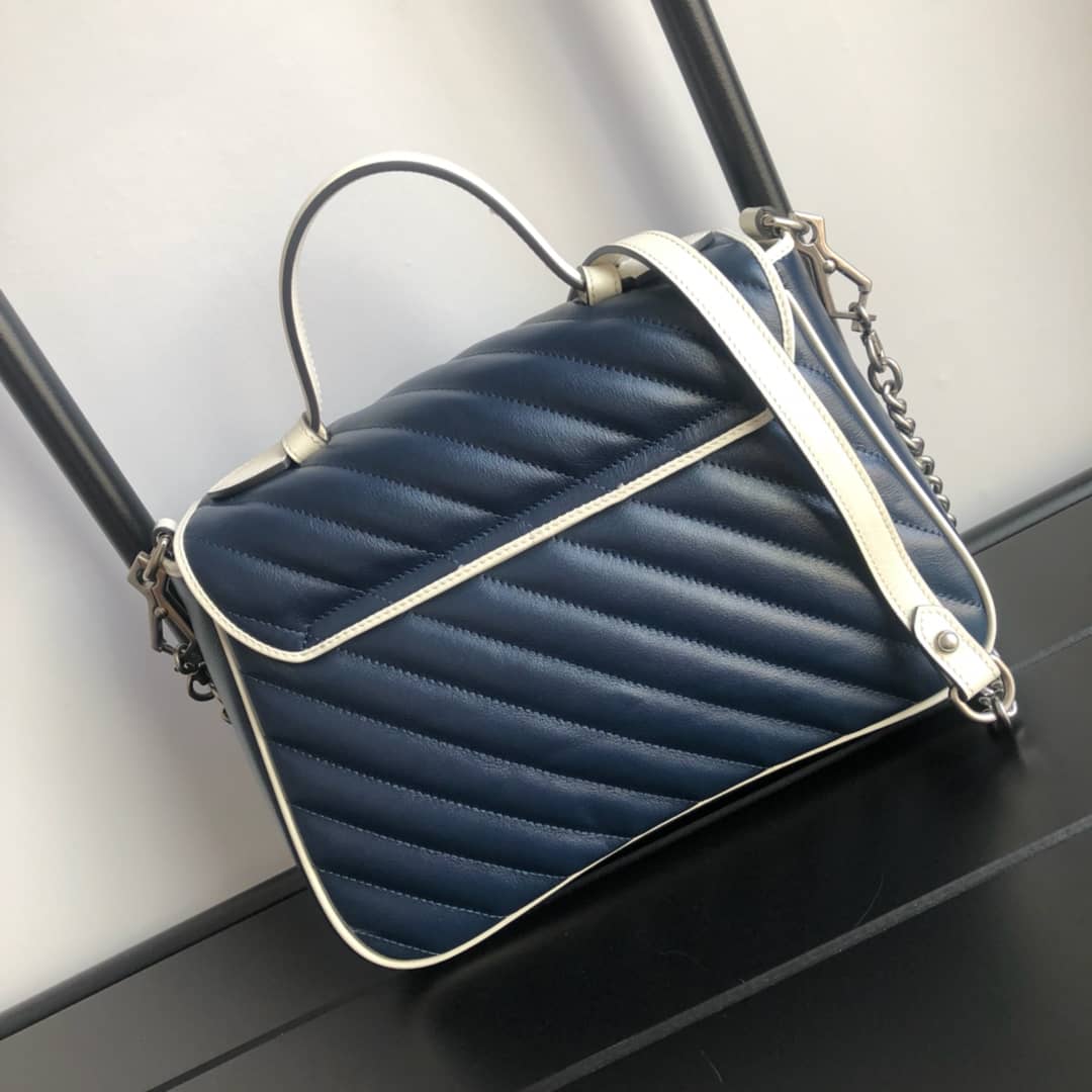 Gvc*1 Marmont Dupe Small Handle Shoulder Bag Replica Blue 498110