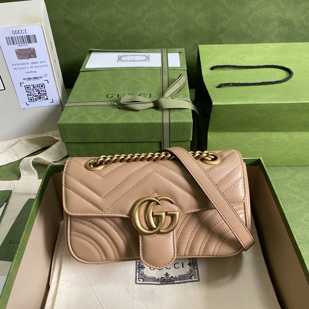 Gvc*1 GG Marmont Matelasse Mini Chain 446744 Replica Crossbody Bag
