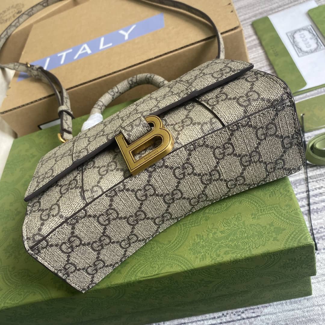 Gvc*1 x Ba1en*iaga Hourglass Small Top Handle Bag Replica 658575