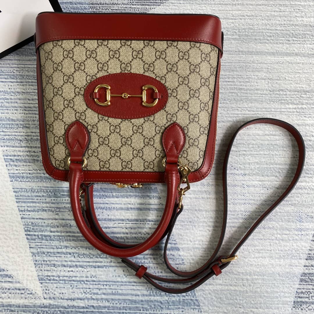 Gvc*1 1955 Horsebit Polkadot Handle Bag Replica 621220