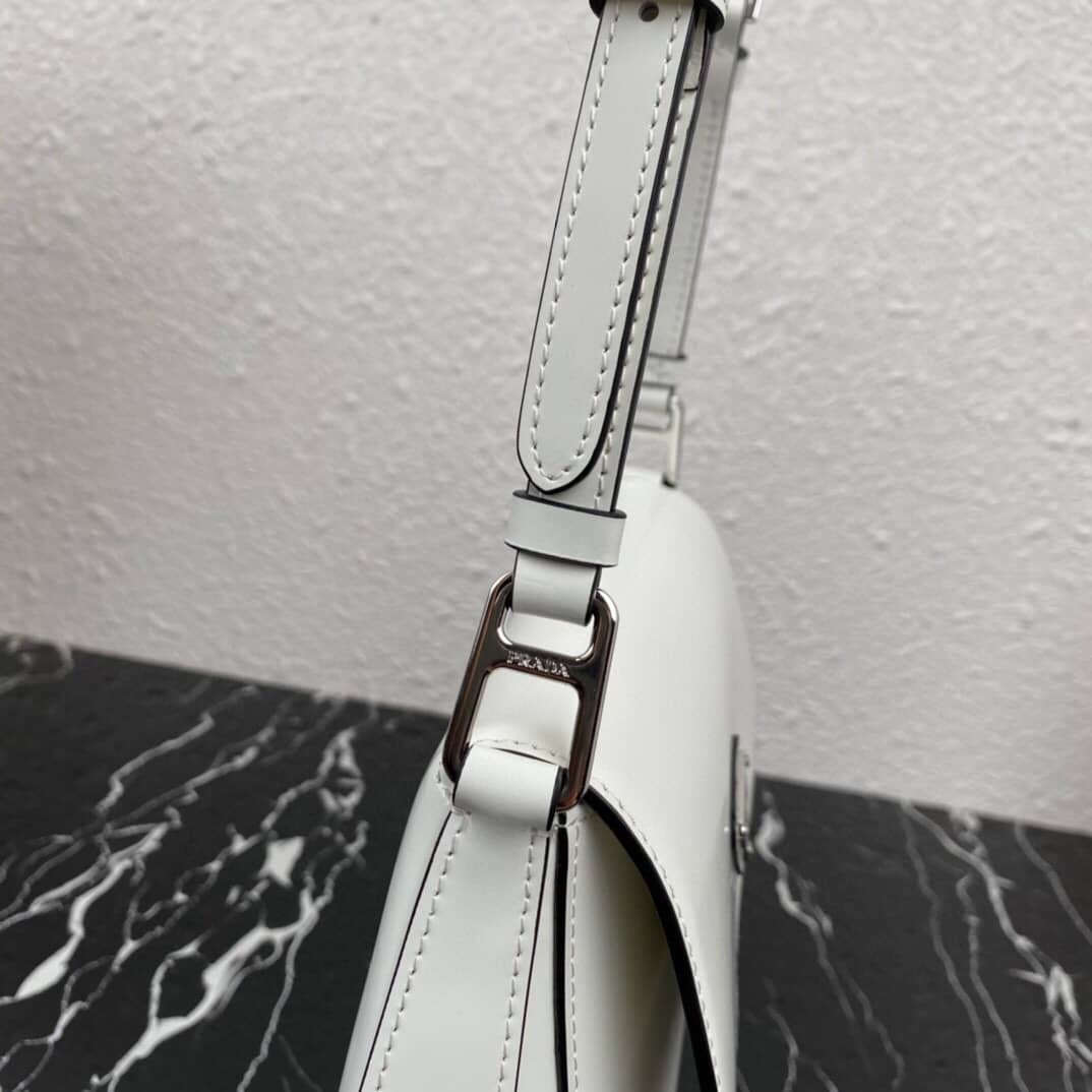 Pra*a Cleo Bag Dupe Brushed Leather Flap Shoulder Bag