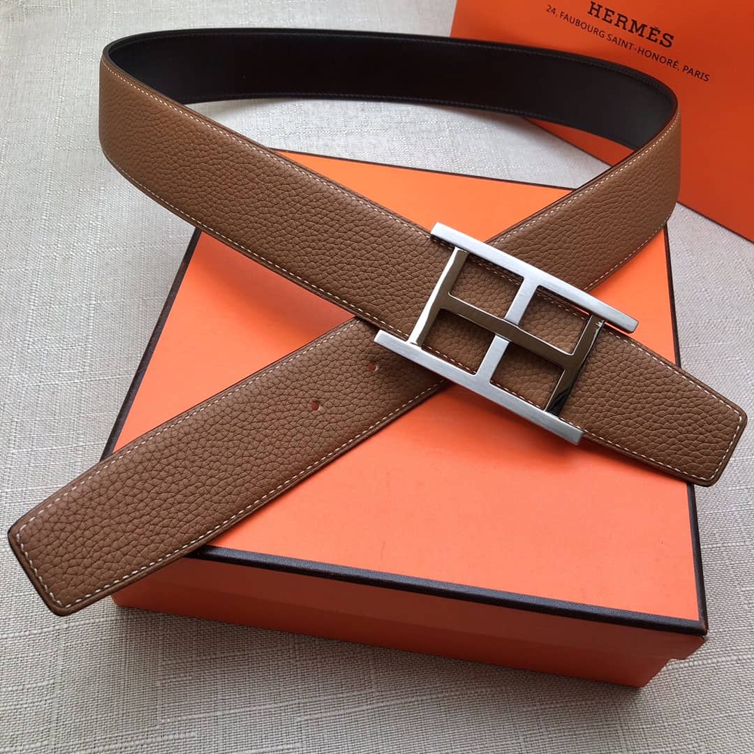 Knockoff H**me5 Logo Belt 38mm