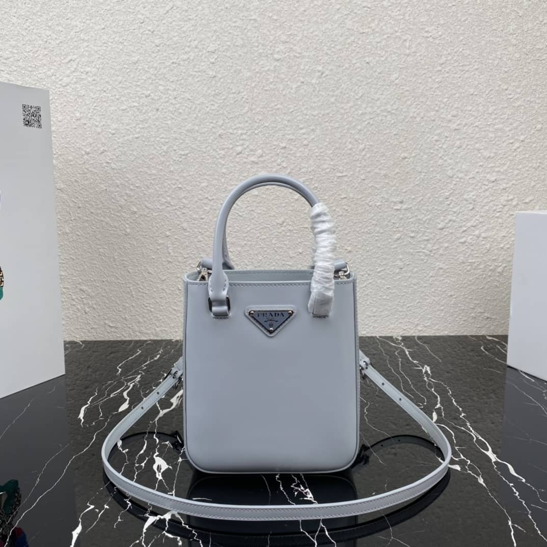 Pra*a Raffia Tote Dupe Small Brushed Leather Replica Tote