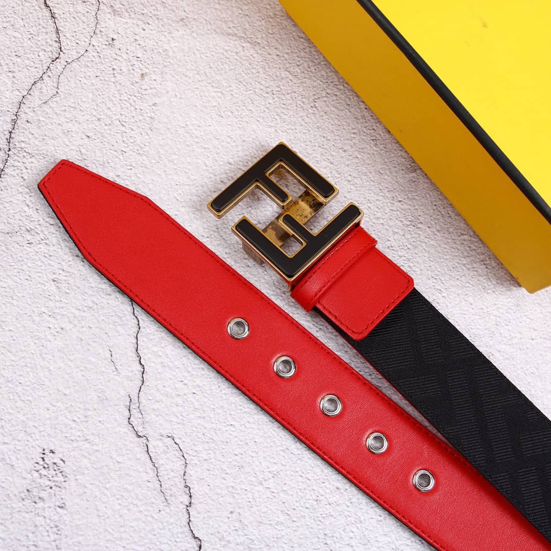 7 Star F**di Leather Belt 38mm