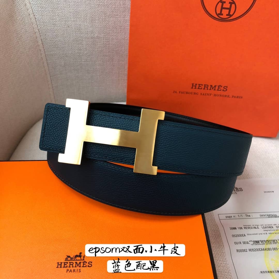 Knockoff H**me5 Logo Belt 38mm