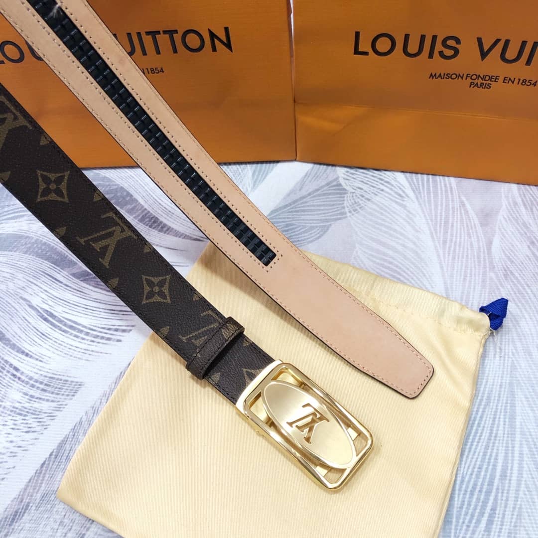 Knockoff L0vis Vvtt0n Logo Belt 35mm