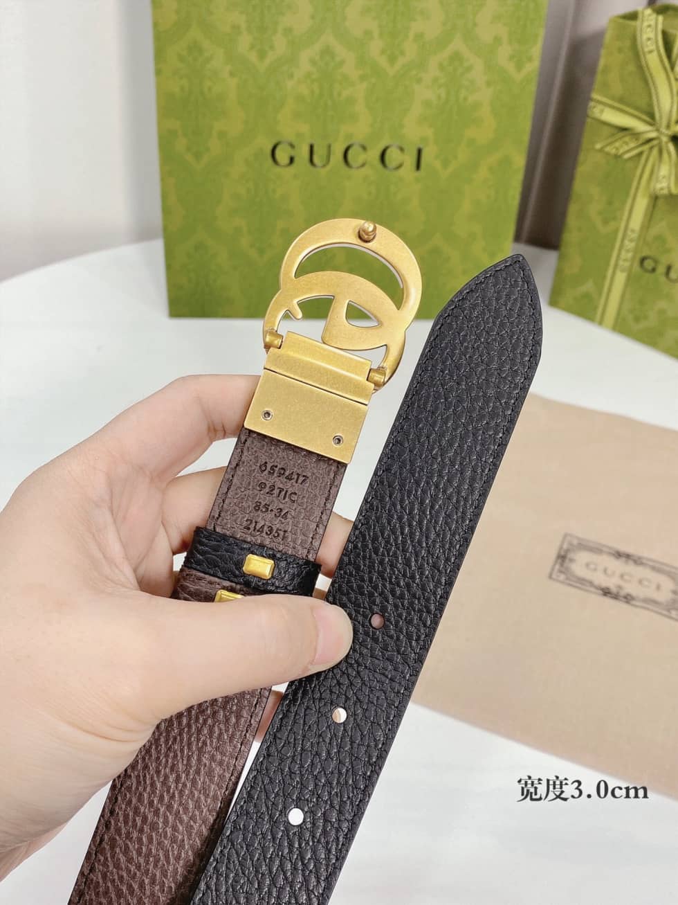 Fake Gvc*1 Logo Belt 30mm