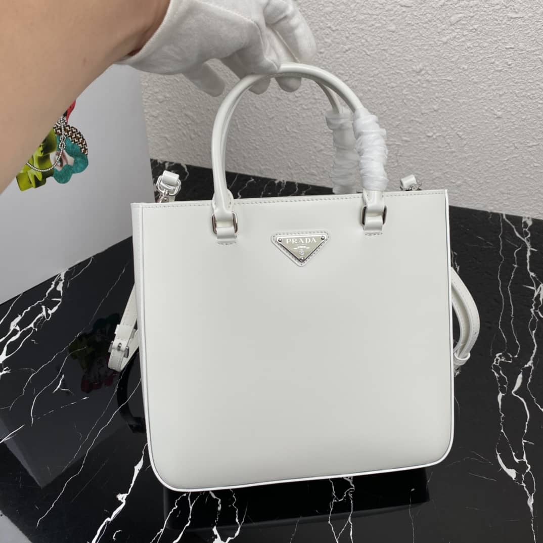 Pra*a Raffia Tote Dupe Womens Brushed Leather Replica Tote