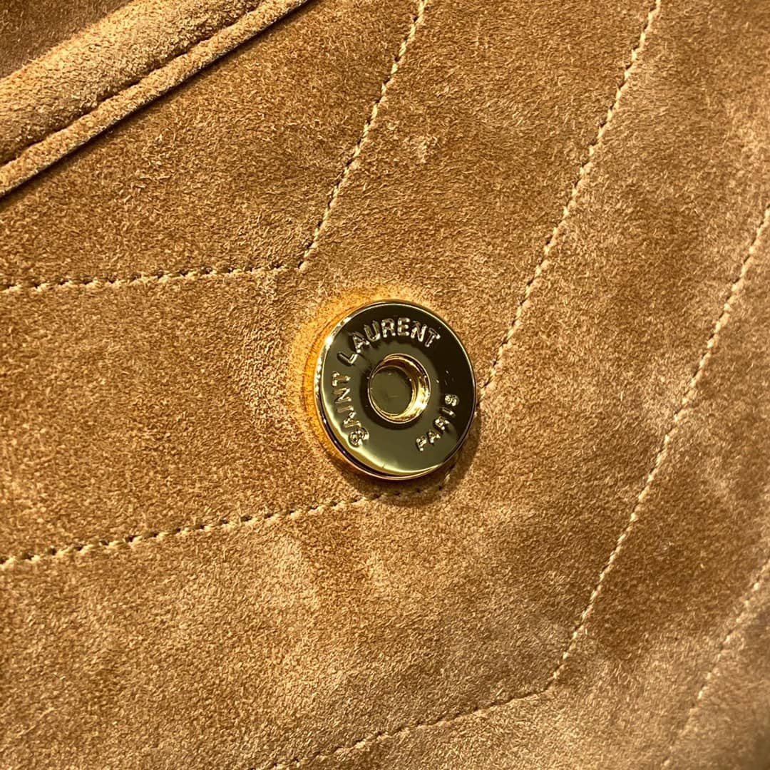 Y51 Dupes Bags Niki Medium In Suede Leather Caramel Bag