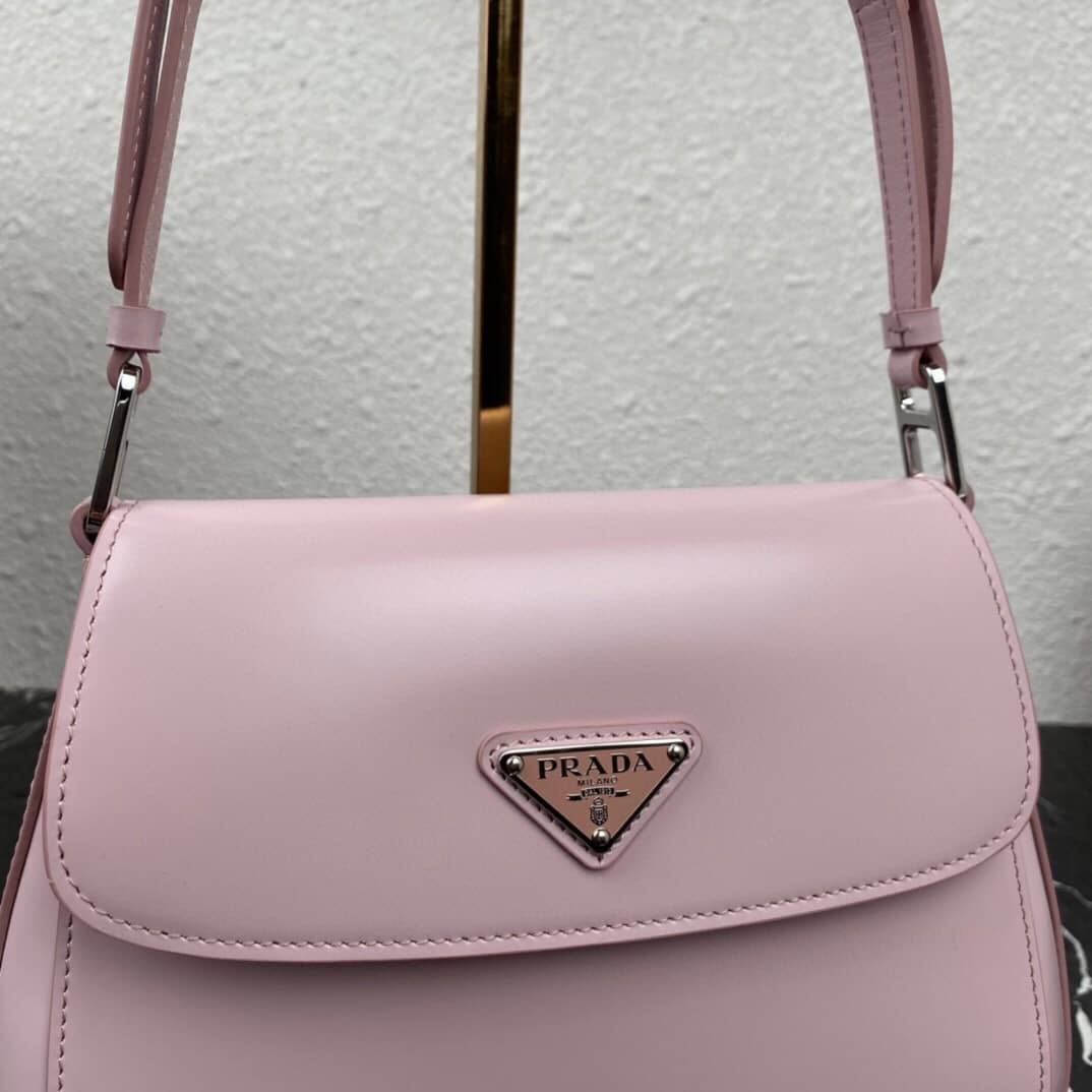 Pra*a Cleo Bag Dupe Brushed Leather Flap Shoulder Bag
