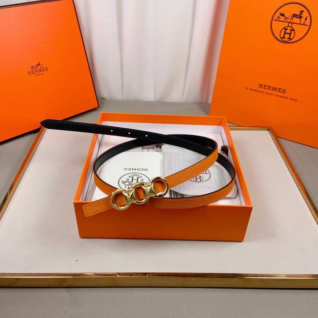 Knockoff H**me5 Logo Belt 13mm For Lady