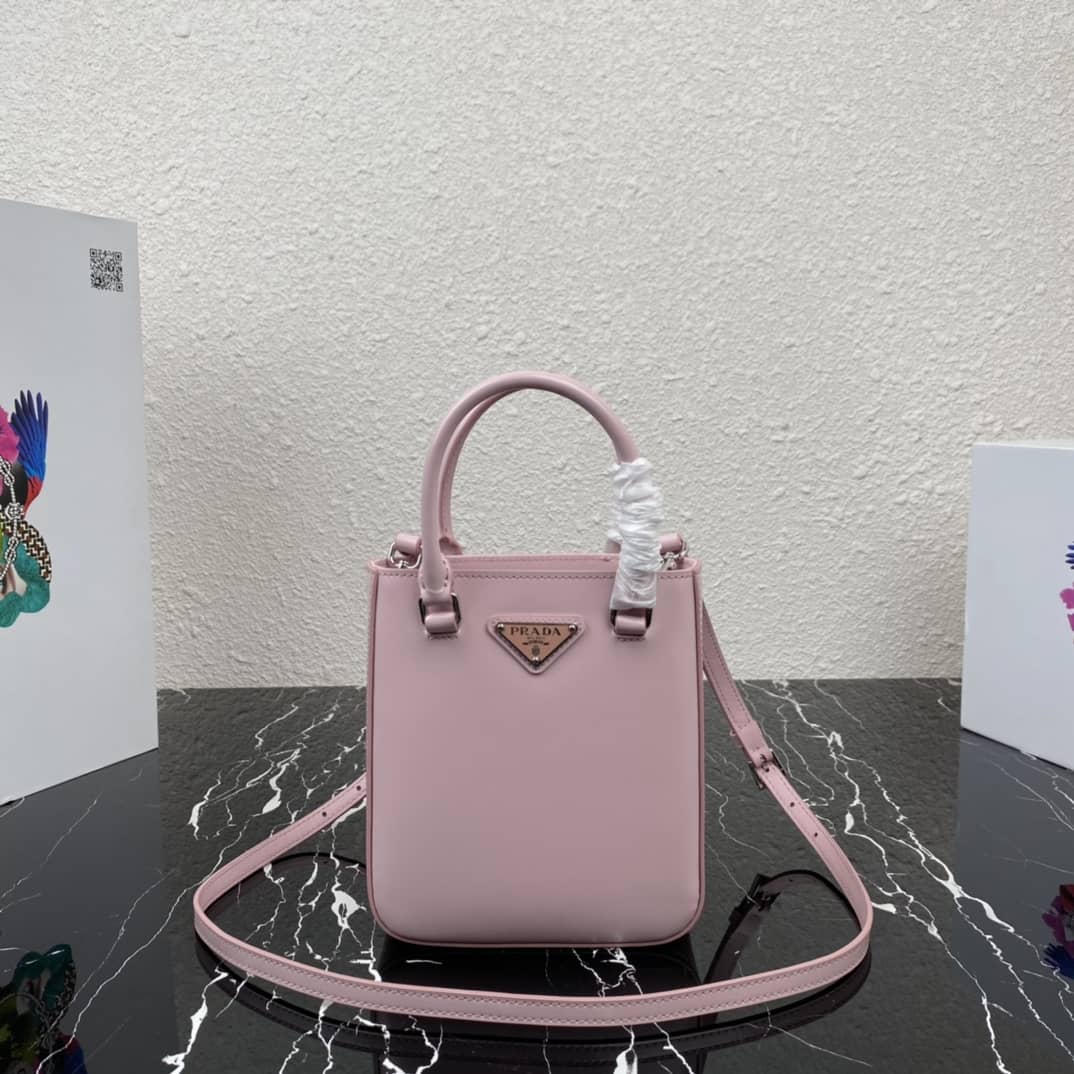 Pra*a Raffia Tote Dupe Small Brushed Leather Replica Tote