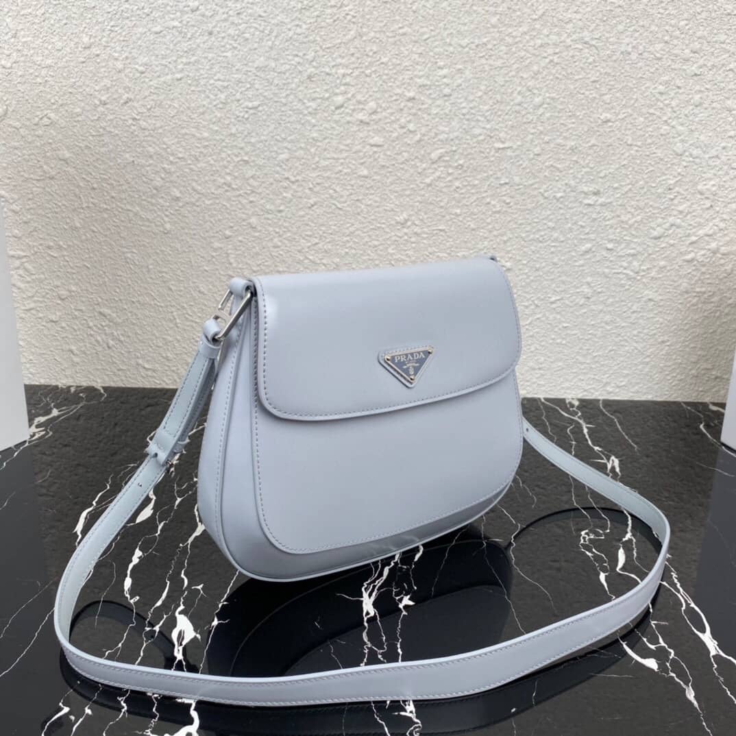 Pra*a Cleo Bag Dupe Brushed Leather Flap Shoulder Bag