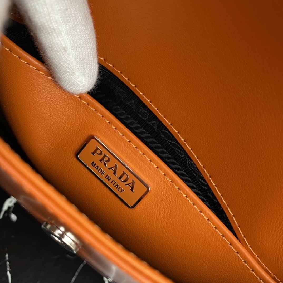 Pra*a Cleo Bag Dupe Brushed Leather Flap Replica Shoulder Bag