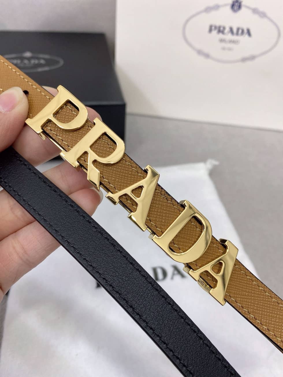 High Quality Pra*a Belt 15mm For Lady