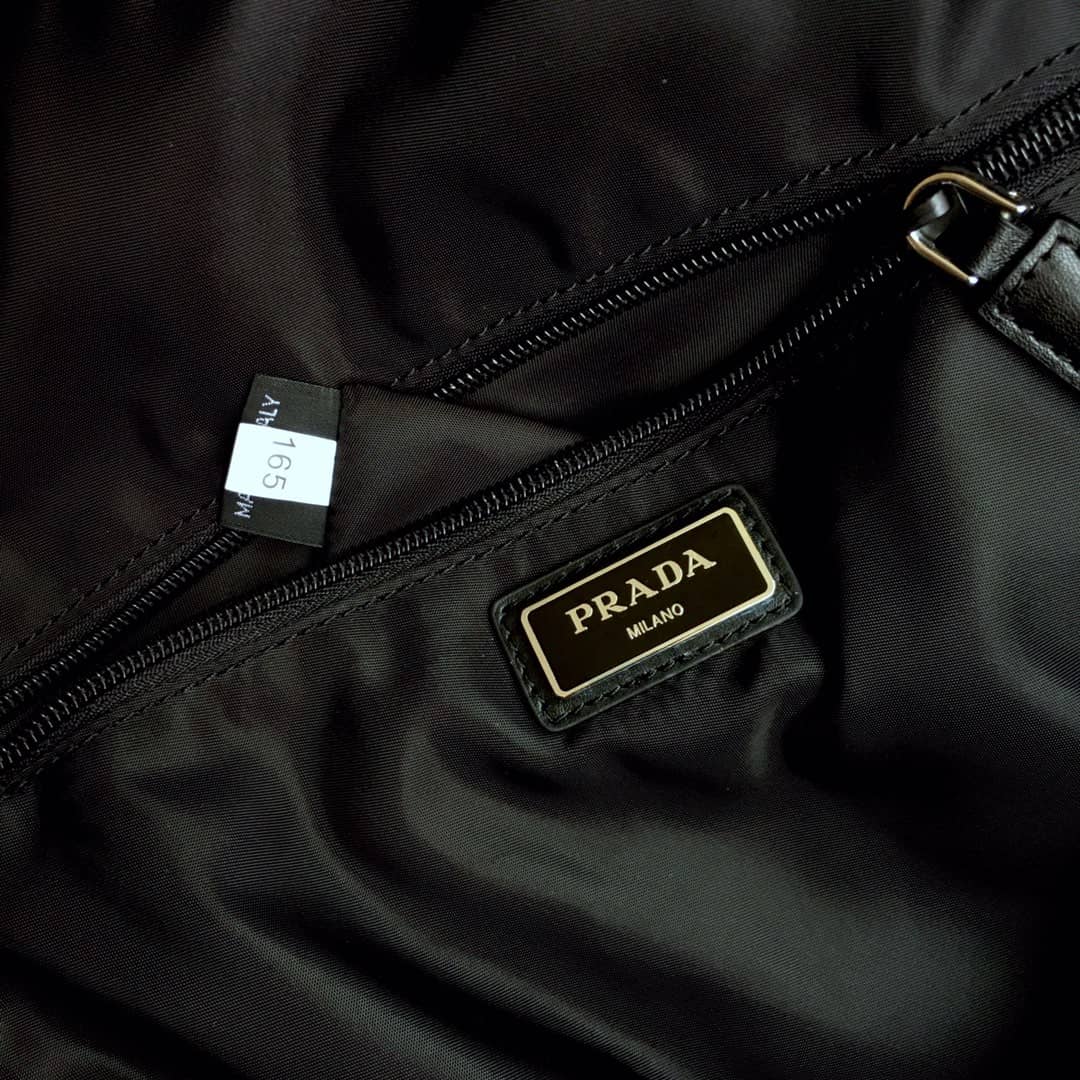 Pra*a Backpack Dupe Nylon Tessuto Palme Zaino